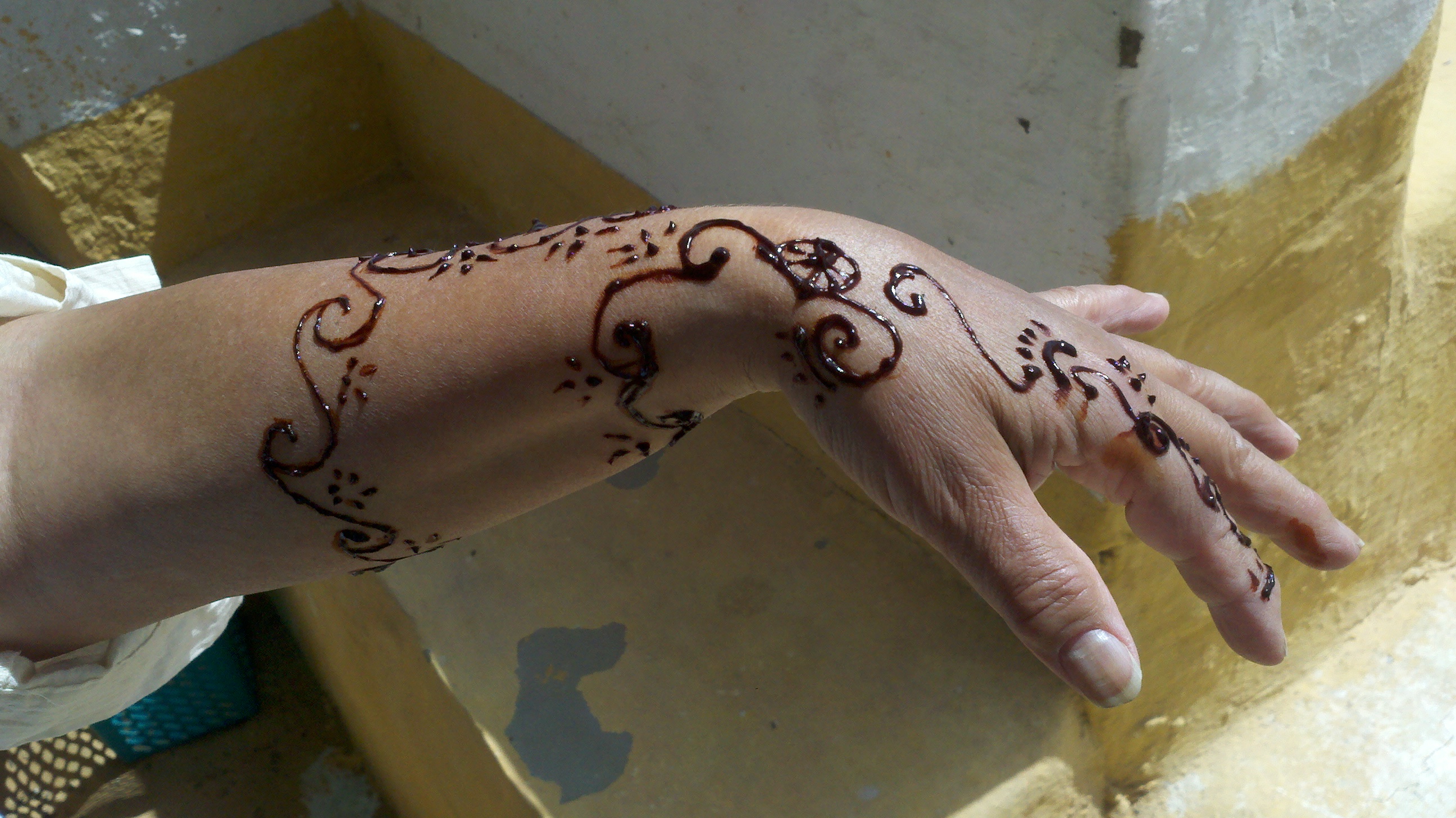 our first henna tattoos: